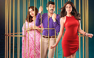 Bhumi Pednekar, Kartik Aaryan and Ananya Panday in romantic comedy movie, Pati Patni Aur Woh